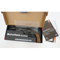 Пневматический револьвер ASG Schofield 6" Aging Black (пулевой) Пневматический револьвер ASG Schofield 6" Aging Black (пулевой)
