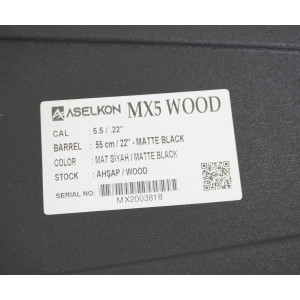 Пневматическая винтовка Aselkon MX-5 (дерево, PCP, 3 Дж) 5,5 мм